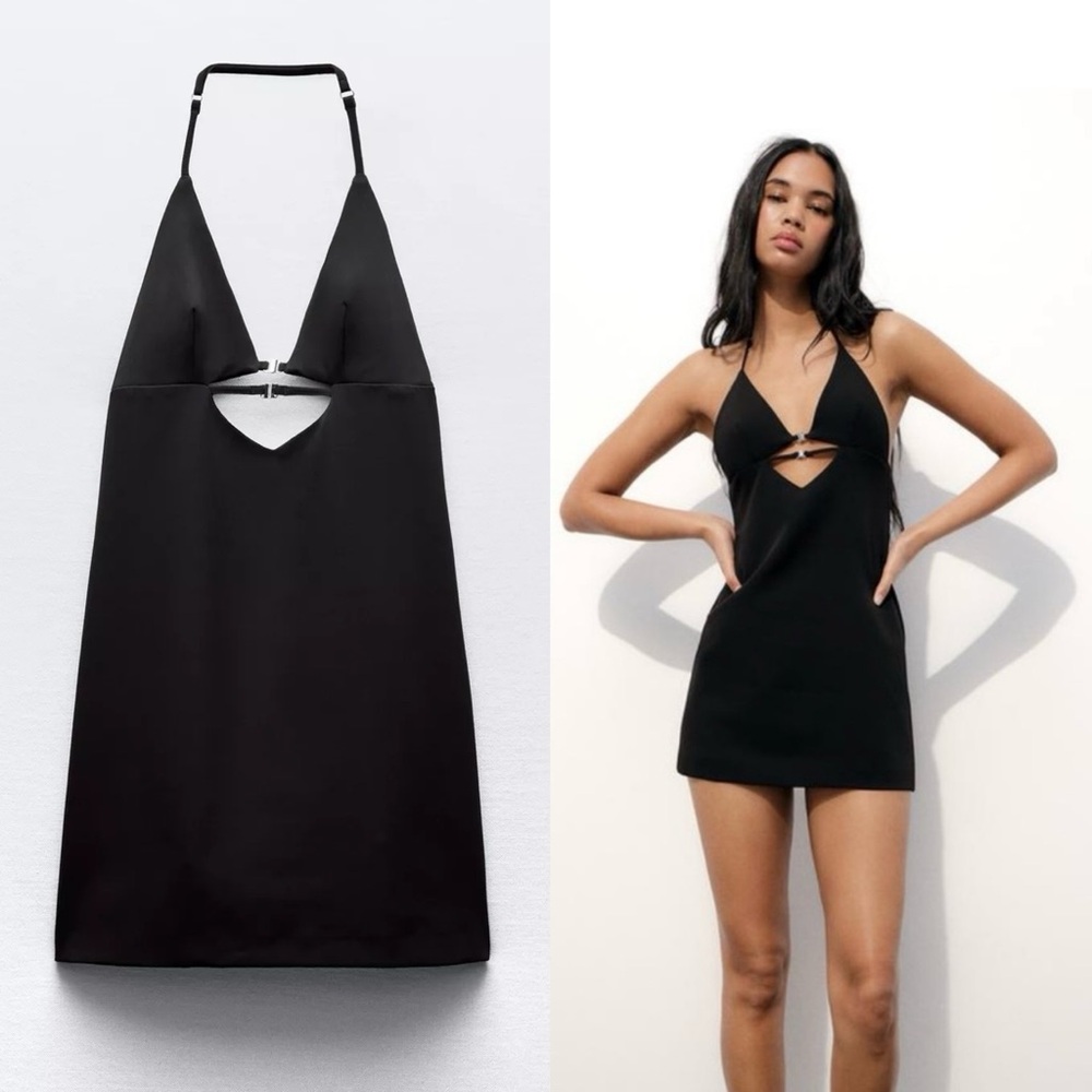 ❤️Zara Black Strappy Mini Dress! Size Small! Never worn!